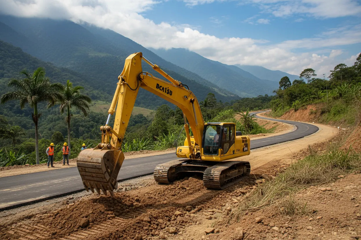 Excavadora en obra civil en Colombia: operación y mantenimiento para alargar su vida útil